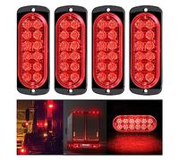 auvstar 4pcs 12-24V LED Stroboscopique Voiture Ampoule Led Voiture Rouge Lumineux Feux éclairage Remorque Clignotant Strobe Lights Balise Clignotante de Sécurité Pour Voiture Utilitaire(rouge)