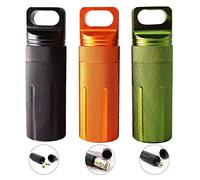 auvstar Bouteilles Étanches en Aluminium,Étanche Capsule Joint Bouteille Pilule Boîte de Survie Conteneur Pilules De Stockage Bouteille,Boîte Étanche EDC