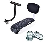 auvstar Coussin de Siège Arrière de Vélo avec Dossier,PU Transport à Vélo Coussin de Siège,Universel Siège de Sécurité Vélo Enfant,y Repose Pied Velo,Accoudoir
