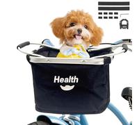 auvstar Panier vélo Pliant,Panier Polyvalent de Poignée de Bicyclette pour,Transporteur Sac Pet Carrier en Alliage d'AluminiumSac d'épicerie,Camping en Plein Air（Noir）