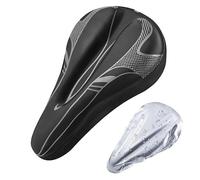 auvstar Vélo Selle Housse,Housse de Siège de Vélo en Gel,Silicone Coussin de Selle pour Vélo,Fait de Silicone et Éponge,Respirant,pour VTT de Montagne,Route,pour Hommes et Femmes (Gris)