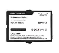AUVTKALL Lot de 2 batteries de rechange pour 2303692, ATEX, RAD-TF, RAD-TS, T70 1 ATEX, T70 2 ATEX, T70-1, T70-2, T71, T72 ATEX Émetteurs de grue à distance Batterie 4,8 V/600 mAh