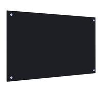 AUVYI Crédence de Cuisine en Verre Trempé - Protection Anti-éclaboussures - 80 x 50 cm - Noir - Pour Derrière la