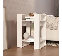 AUVYI étagère de Rangement en Bois de Pin Massif 41x35x57 cm Blanc Bibliothèque Rangement Salon Etagere Bois Rangement Meubles de Salon Bibliothèque De Bureau Etagere De Rangement Chambre