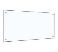 AUVYI Protection murale pour la cuisine en verre trempé 100x50 cm Transparent Pare-éclaboussures en verre pour cuisinière Protection en verre pour la cuisine Plaque en verre derrière la cuisinière