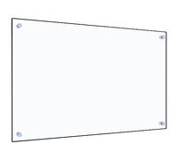 AUVYI Protection murale pour la cuisine en verre trempé 80x50 cm Transparent Pare-éclaboussures en verre Protection pour four Protection pour cuisine Plaque en verre derrière le four Protection murale
