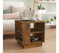 AUVYI Table Basse en Chêne Fumé 40 x 40 x 43 cm - Table d'Appoint Rectangulaire pour Salon - Meuble en Bois