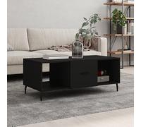 AUVYI Table Basse Noir 102x50x40 cm Bois D'ingénierie Tables de Chevet Industrielle Meubles Vitrine Salon Table D'appoint Ensemble Meuble TV étagère Basse Bouts de Canapes