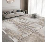 AUWUUA Abstrait Moderne Tapis Chambre 90x180cm, Gris Effet Vieilli, Lavable, antidérapant Tapis décoration pour Salle à Manger, entrée, etc.