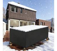 AUWUUA Exterieur Impermeable Bâche de Protection 200x160x110cm/LxWxH Housse Salon De Jardin Protection pour Tous Les Temps, Housse de Table Extérieur Bâche, Rectangulaire Anti-UV, Noir