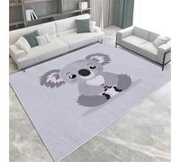 AUWUUA Koala Tapis Chambre Enfant 70x140cm Dessin Animé Moderne Tapis de Salon Doux à Poils Courts, Moquette Antidérapant pour Chambre à Coucher, Salle de Jeu, Carpette Chambre Fille Garçon, Bébé