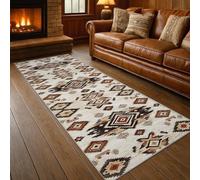 AUWUUA Style Aztèque Vintage Tapis de Couloir 160x200cm Motif Géométrique Amérindien du Sud-Ouest Lavable Tapis Antidérapant pour Cuisine, Chambre, Salon.