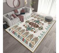 AUWUUA Tapis Aztec pour Chambre, 100 x 200 cm, Motif Floral géométrique bohème du sud-Ouest, Tapis de Salon, décoration Orientale Vintage, Tapis antidérapant pour Salle à Manger Bureau