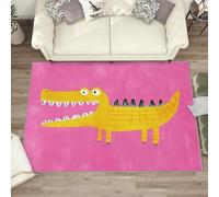 AUWUUA Tapis Crocodile 60x240cm, Motif Crocodile Mignon et Lavable, pour la Chambre d'enfant (Filles et garçons) ou la Salle de Jeux. Doux et antidérapant.