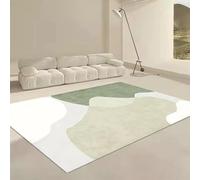 AUWUUA Tapis de Chambre à Coucher Vert Moderne et Minimaliste Nordique 120 x 200 cm, Abstrait, Luxueux, Lavable et antidérapant, pour Salon, Salle à Manger, Bureau