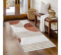 AUWUUA Tapis de Couloir géométrique Moderne 150x240cm, Style bohème Vintage, Lavable, Doux et Fin, antidérapant Tapis pour Cuisine, entrée, Chambre, buanderie et la décoration intérieure