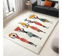 AUWUUA Tapis de Cuisine pour Femmes africaines 60 x 150 cm, Motif Vase Ethnique Tribal coloré, Tapis de décoration d'intérieur, Lavable, Fin, Doux, antidérapant, pour Chambre à Coucher, entrée