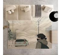 AUWUUA Tapis de Salon 100x180cm, Motif Personnages de Dessins animés, Lavable antidérapant Motif Paysage de Ville Japonaise Tapis pour Chambre, Salle à Manger, Cuisine. Fin.