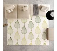 AUWUUA Tapis de Salon Moderne à Motif Poire, 180 x 200 cm, Lavable, Motif Croquis de Fruits, Tapis de Chambre Minimaliste antidérapant pour Salle à Manger, Salle de Jeux, Cuisine ou Bureau.