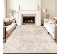 AUWUUA Tapis d'entrée 70 x 140 cm, Lavable, antidérapant, à Motifs Abstraits, Fin et Pliable, idéal pour la Chambre, la Salle à Manger, la Salle de Bain ou la Cuisine. Couleur : Beige.