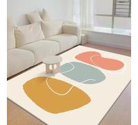 AUWUUA Tapis d'entrée Minimaliste Lavable 60x120cm antidérapant et Doux, Tapis décoratif Mignon pour Chambre, Moquette géométrique Abstrait Nordique pour Chambre d'enfant, Salle à Manger, Couloir
