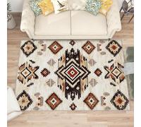 AUWUUA Tapis d'entrée Western Aztec 100 x 180 cm, Motif géométrique Vintage amérindien, Lavable, pour Chambre à Coucher, Salon, antidérapant, Tapis de Sol d'intérieur pour Porche et Porte d'entrée