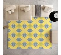 AUWUUA Tapis Ethniques géométriques marocains 180x240cm, Lavable, Style bohème, Floral Oriental, antidérapant, idéal pour Le Salon, la Chambre, la Salle à Manger et la Cuisine. Fin.