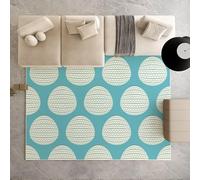 AUWUUA Tapis géométrique Lavable 180 x 275 cm, Bleu Moderne Abstrait Tapis antidérapant Doux et à Poils Courts pour Salon, Chambre, Salle à Manger, Cuisine.