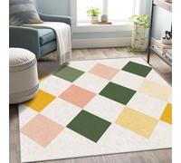 AUWUUA Tapis Lavable à Motif géométrique Losanges 170x250cm, Moderne, coloré, Doux et Grand Format, idéal pour Le Salon, la Chambre ou la Salle de Jeux. Tapis antidérapant.