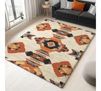 AUWUUA Tapis Lavable à Motifs géométriques amérindiens, 120 x 170 cm, Style aztèque Rustique du Sud-Ouest, antidérapant et Lavable, idéal pour la Chambre, Le Salon, la Chambre d'enfant ou Le Bureau.