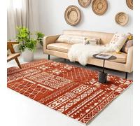 AUWUUA Tapis marocain Lavable géométrique 150 x 250 cm, Style Vintage Ethnique Tribal bohème, Grand Tapis pour Salon, Tapis de Sol antidérapant pour Chambre, Cuisine, entrée, Salle à Manger, Balcon