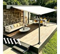 AUWUUA Voile d'ombrage 1.5x3.2m Toile Solaire Voile, PES 220 g/m² Toile D'ombrage Rectangulaire Imperméable, 95% UV Protection pour Potager, Balcon, Terrasse, Pergola, Patio, Jardin, Blanc