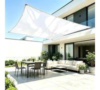 AUWUUA Voile d'ombrage avec œillets 1.7x4M/170x400cm Voiles Ombrages Imperméable Rectangulaire, Bâche Dombrages, Voiles Solaire, Pare-Soleil Jardin Balcon pour Terrasse Extérieur, Blanc
