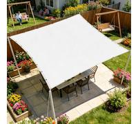 AUWUUA Voile d'ombrage Imperméable Rectangulaire 1.4x2m Bache Ombrages Toiles D'ombrages Filet Ombrages PES 220g/m² Protection UV 98% avec Œillets pour Terrasse Jardin Extérieur, Blanc