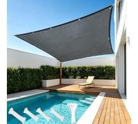 AUWUUA Voile d'ombrage Rectangulaire 1.5x2.8M Toile Ombrage Exterieur, Voile d'ombrage Jardin Imperméable, Polyester PES avec 95% Protection UV pour Pergola Terrasse Piscine Serre, Anthracite