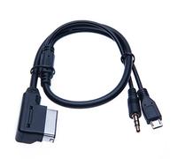 Aux 3,5 mm Adaptateur AMI MIP Micro MMI Câble Compatible avec Mercedes Benz C63, E200l, Classe B, Classe C CL CLS, Classe E, S SL SLK SLS Classe, ML Classe, Samsung Galaxy A3 A5 A7 J1 J2 J3 J5 S6 S7
