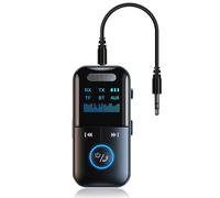 AUX Adaptateur Bluetooth 5.4 Jack Recepteur Transmetteur 2 in 1 Bluetooth Transmetteur Récepteur Low Latency Soutient TF Card Play avec Micro pour TV,PC,Voiture,Casque,Projecteur,etc