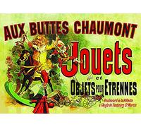 Aux Buttes Chaumont Poster Rétro Art Mural Vintage Style Home Decor Print (50x70cm)