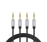 Aux Cable (1m,2 units),3.5mm Male to Male Stereo Audio Cable,Compatible with Headphones,Cars,Home Stereo Systems,Speakers,iPhone,iPad,iPod