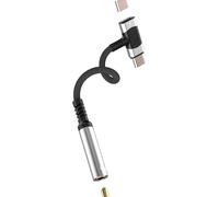 Aux Cable Adapter USB C to 3.5mm Headphone Audio Charging Splitter for Apple iPhone 15 iPad Compatible for Accessories Headphone Microphone Converter Auto Dongle Earphone