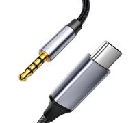Aux Cable USB C to 3.5 mm Jack Audio Cable 1 m,for Car Audio,Speakers and Headphones,Samsung Galaxy S23,S22,S20,Android,iPad,Headphones,etc. Aux Type C to 3.5 mm Jack Cable