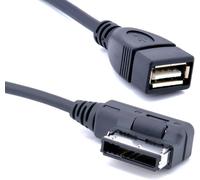 Aux-In Mdi Ami Mp3 Cable By Cordon Adaptateur D'Interface Aux Music Cord 3.5Mm Jack Connecter Une Clé Usb À Votre Voiture Compatible Avec Super Estate Année 2010 2011 2012 2013