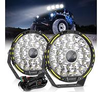 Auxbeam 360-PRO Series Feux tout-terrain ronds de 22,9 cm, feux de conduite LED 270 W, 37776LM Barre lumineuse combinée spot et projecteur, ampoules auxiliaires, feux de travail, éclairage