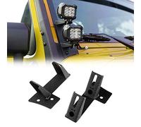 Auxbeam Lot de 2 supports de fixation pour barres lumineuses et projecteurs LED, pour pare-brise, montage bas, pour véhicules tout-terrain, se fixent sur les montants latéraux avant