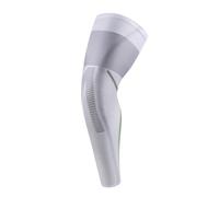 AUXDIQ 1 Paire Manchettes de Jambes Homme Femmes Genouillère de Compression Manchons de Compression Jambière Manchon de Jambe Blanc