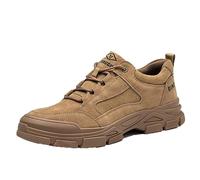 AUXDIQ Chaussures de Sécurité Hommes Chaussures de Travail Chaussure de Chantier Chaussure Sécurité Embout Acier, Marron, 41 EU