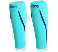 AUXDIQ Manchons de Mollet Manchons de Compression de Mollet de Sport Compression de Chaussettes Course à Pied Jogging Cyclisme Bleu