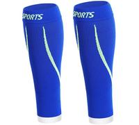 AUXDIQ Manchons de Mollet Manchons de Compression de Mollet de Sport Compression de Chaussettes Course à Pied Jogging Cyclisme Bleu royal