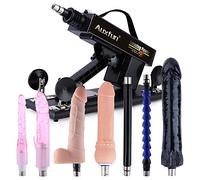 Auxfun Sex Machine automatique, dispositif de fuck machine d'amour avec 7 accessoires, connecteur 3XLR, gode de love machine réglable en vitesse et angle, godemichets,sex toys pour adultes