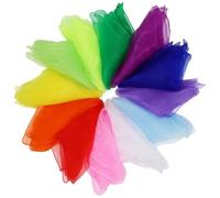 AUXHCYL 12 pièces Foulards de Jonglerie, 60x60cm carrés, Chiffons colorés pour Danse, jonglage et sensoriel, Spectacles pour Enfants en Maternelle & Performances pour Adultes